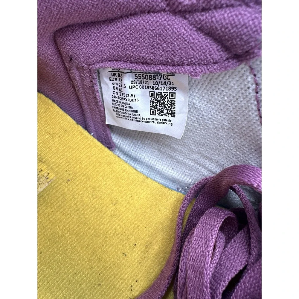 Nike Air Jordan 1 Retro High OG Brotherhood 2022 Men's Sneakers White Purple